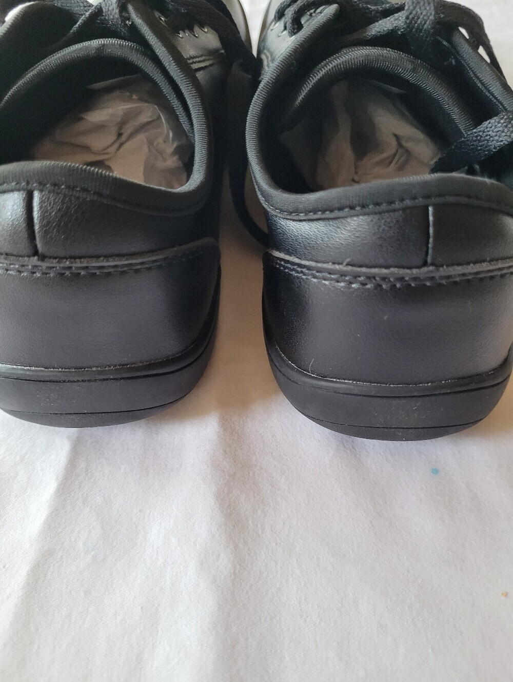 Women's/Unisex Black Slip-On Lace-Up Comfort Sneakers 42 - Picture 8 of 9